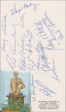 Lot #973 Basketball Hall of Famers Signature - Image 2