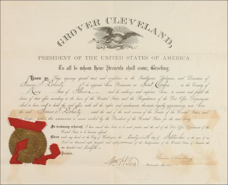 Lot #23 Grover Cleveland Signed Document