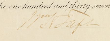 Lot #129 William H. Taft Signed Document - Image 2