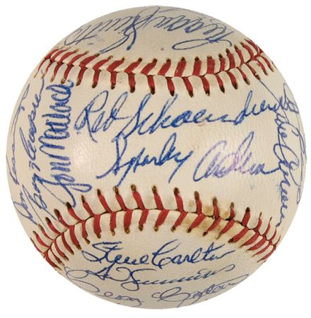 Lot #969 Baseball: 1974 NL All Stars Baseball - Image 1