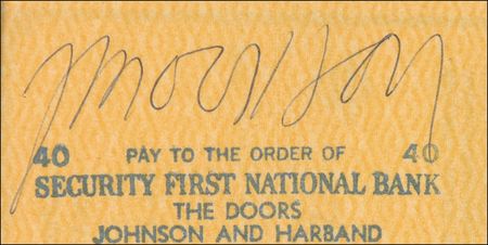 Lot #560 The Doors: Morrison, Jim: Cash for the ‘Lizard King’ - Image 2
