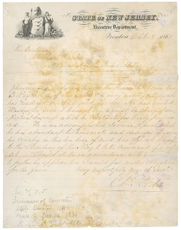 Lot #76 Abraham Lincoln: Lincoln asks Secretary of the Navy Welles for “a fair consideration” of a request to give “command of a vessel” to Captain George B. Raymond - Image 2