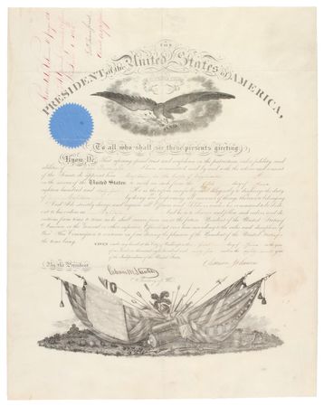 Lot #68 Andrew Johnson Signed Document - Image 1
