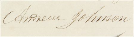 Lot #68 Andrew Johnson Signed Document - Image 2