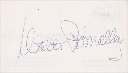 Lot #1114. Walter O&rsquo;Malley Business Card