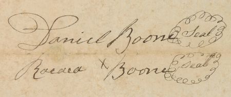 Lot #161 Daniel Boone: PIONEER SPIRIT: 1788 deed signed by colorful frontier legend DANIEL BOONE - Image 3