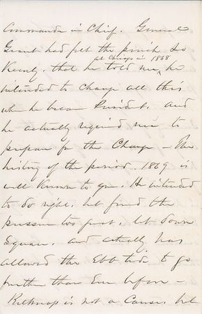 Lot #336 William T. Sherman: In the wake of the disgraced Secretary of War’s resignation, SHERMAN complains to a fellow Civil War hero - Image 3