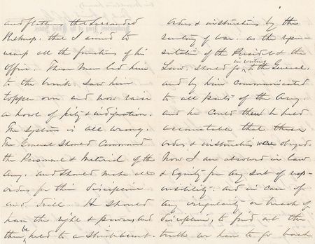 Lot #336 William T. Sherman: In the wake of the disgraced Secretary of War’s resignation, SHERMAN complains to a fellow Civil War hero - Image 5