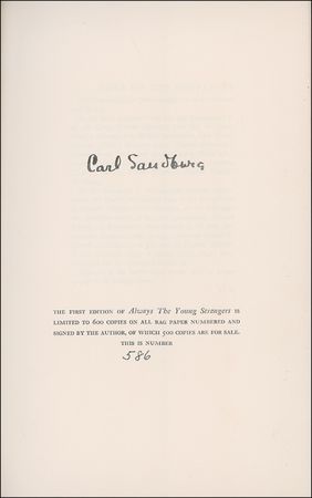 Lot #467 Carl Sandburg Book - Image 1