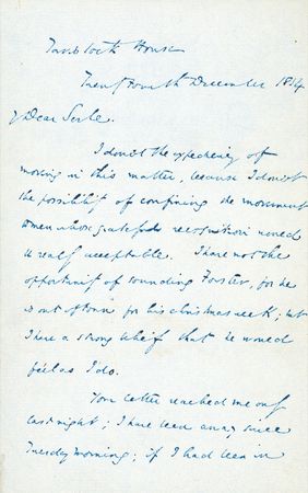 Lot #424. Charles Dickens: Dickens writes on Christmas Eve