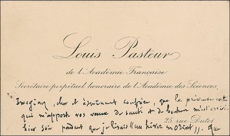Lot #272 Louis Pasteur Handwritten Letter Signed - Image 1