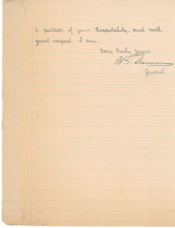 Lot #337 William T. Sherman: “The highest opinion of him as an officer and gentleman” - Image 2