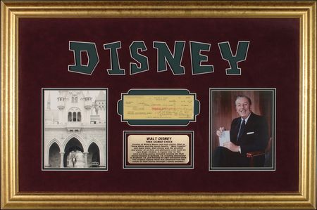 Lot #488 Walt Disney Check - Image 1