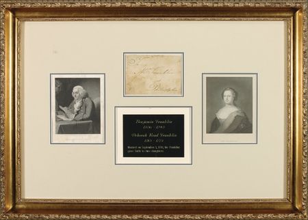 Lot #218 Benjamin Franklin: Writing to his wife - Image 1