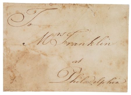Lot #218 Benjamin Franklin: Writing to his wife - Image 2