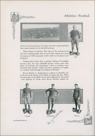 Lot #1109 Notre Dame Football: Stuhldreher, et al: Including “Horseman” Harry Stuhldreher - Image 1