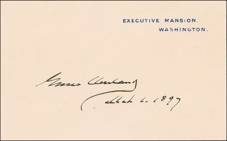 Lot #22 Grover Cleveland White House Card
