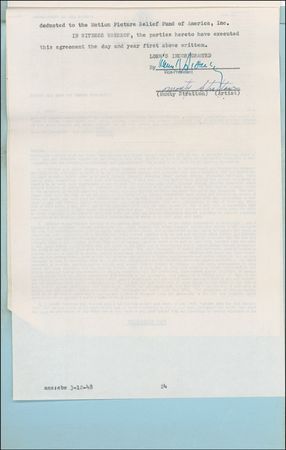 Lot #1165 Monty Stratton Signed Document - Image 1