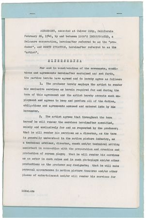 Lot #1165 Monty Stratton Signed Document - Image 2