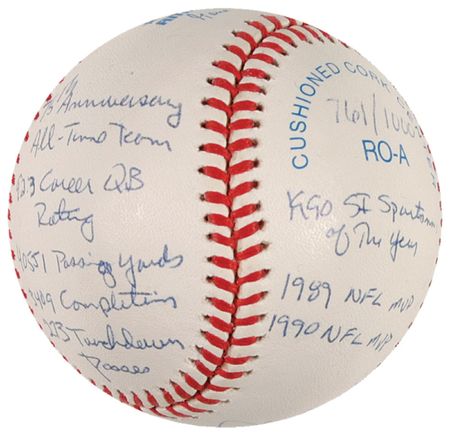 Lot #1097 Joe Montana Baseball - Image 3