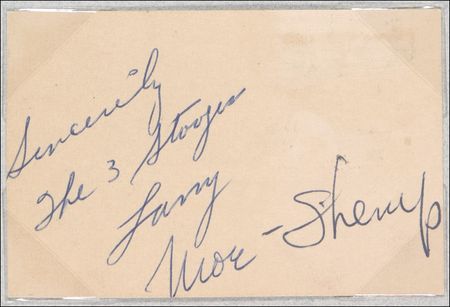 Lot #917 Three Stooges Signature - Image 2