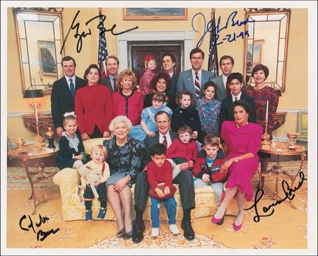 Lot #11 Bush Family Signed Photograph