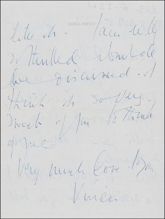 Lot #824 Vivien Leigh Handwritten Letter Signed - Image 2