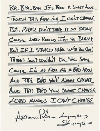 Lot #590 Lynyrd Skynyrd: Pyle, Artimus: ?For I must be travelling on now? - Image 2