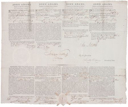 Lot #2 John Adams: ?SOAP, OIL, PICKLES & DRY GOODS?: ADAMS signs ship?s papers for a schooner bound for Haiti - Image 2