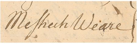 Lot #322 Meshech Weare Signed Document - Image 2