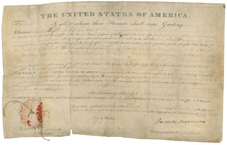 Lot #86 James Monroe Signed Document - Image 1