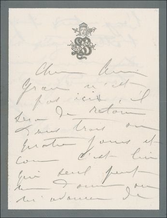 Lot #925 Sarah Bernhardt Handwritten Letter Signed - Image 2