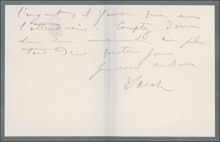Lot #925 Sarah Bernhardt Handwritten Letter Signed - Image 3