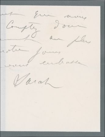Lot #925 Sarah Bernhardt Handwritten Letter Signed - Image 4