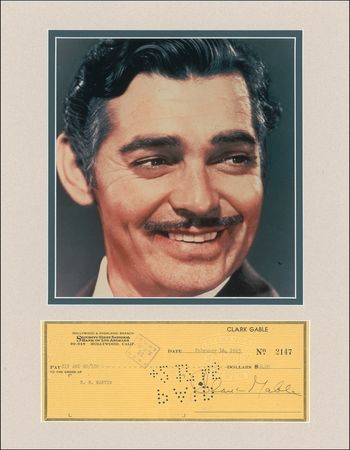 Lot #1016 Clark Gable Check - Image 2