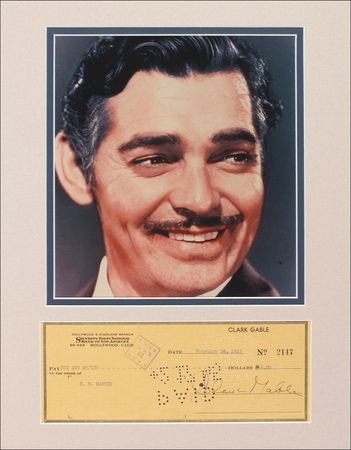 Lot #1016 Clark Gable Check - Image 1