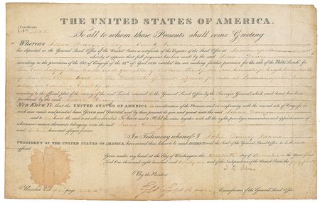 Lot #1 John Quincy Adams Signed Document
