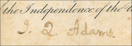 Lot #1 John Quincy Adams Signed Document - Image 2