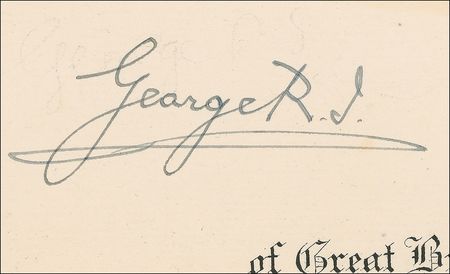 Lot #208 George V Signed Document - Image 3