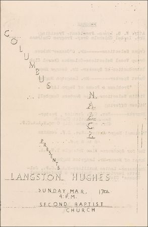 Lot #497 Langston Hughes Program - Image 2