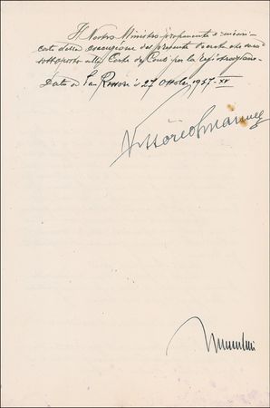 Lot #264 Benito Mussolini and Vittorio Emanuele III Group Lot - Image 1