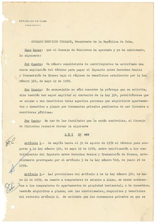 Lot #168 Fidel Castro Signed Document - Image 2