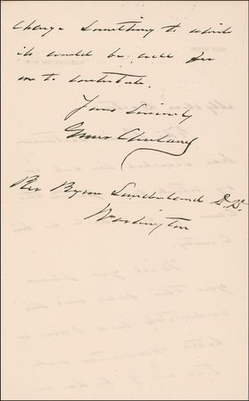 Lot #19 Grover Cleveland Handwritten Letter Signed - Image 2