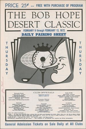 Lot #830 Frank Sinatra Golf Pairing Sheet - Image 2