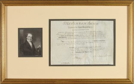 Lot #141 Martin Van Buren: Appointing a midshipman who would go on to be an Admiral - Image 1