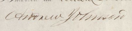 Lot #67 Andrew Johnson Signed Document - Image 2