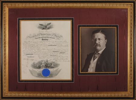 Lot #125 Theodore Roosevelt: Roosevelt appoints an ensign who would go on to become the first Inspector General of the Navy - Image 1