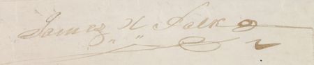 Lot #100 James K. Polk and James Buchanan Signed Document - Image 2