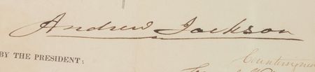 Lot #63 Andrew Jackson Signed Document - Image 2