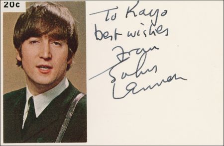 Lot #615 Beatles: YEAH, YEAH, YEAH: Exceptional complete set of BEATLES signatures - Image 1